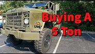 Buying a Bobbed M923 5 Ton Military Truck NNKH