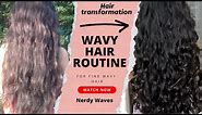 Wavy hair routine (2a, 2b, 2c) for fine hair