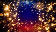 bright blue red gold sparkling floating particles glitter background