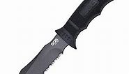 SOG Fixed Blade Knives with Sheath - SEAL Pup Tactical Knife, Survival Knife and Hunting Knife w/ 4.75 Inch Blade and Knife Sheath