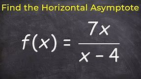 Learn how to find the horizontal asymptote