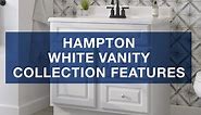Glacier Bay Hampton 48 in. W x 21 in. D x 33.5 in. H Bath Vanity Cabinet without Top in White HWH48D