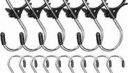 15 Pack S Hooks for Hanging with Safety Buckle, Stainless Steel Heavy Duty S Shaped Hooks for Hanging Plants Closet Clothes Kitchen Utensil Pots and Pans Bags, 3.5 inch