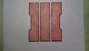 how to draw the Call Of Duty Black Ops 3 Logo Sign Symbol Emblem Easy Step By Step Tutorial