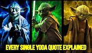 EVERY SINGLE Master Yoda Quote Explained!