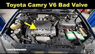 Toyota Camry V6 engine missfire, bad valve