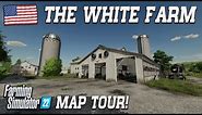 “THE WHITE FARM” FS22 MAP TOUR! | NEW U.S. MOD MAP! | Farming Simulator 22 (Review) PS5.