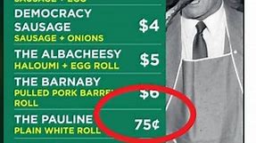 Pauline swipe in school’s sausage sizzle menu