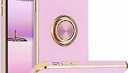BENTOBEN iPhone XS Case, Phone Case iPhone X, Slim Fit Sparkly Kickstand Ring Holder Design Shockproof Protection Soft TPU Bumper Drop Protective Girls Women Boys iPhone Xs/X 5.8" Cover, Purple/Golden