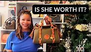 DOONEY AND BOURKE ALL WEATHER LEATHER 3.0 SATCHEL|ONE MONTH REVIEW AND WHATS IN MY BAG