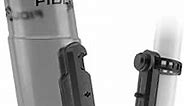 FIDLOCK Twist Bottle 600 & Uni Base Set - Bike Water Bottle Holder with No Screws & Attached Bottle - Cage Free Magnetic Rack, Dishwasher Safe - Smoke