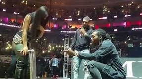 Offset proposes to Cardi B on stage. She said yes!