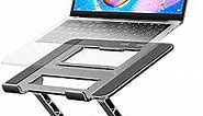 MCHOSE Laptop Stand, Adjustable Computer Stand, Ergonomic Laptop Riser with 360° Rotating Base, Notebook Stand Compatible with All 10-17” Laptops, Space Grey