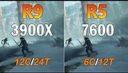 AMD Ryzen 5 7600 vs Ryzen 9 3900x - 8 Benchmarks Test