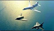 Dassault Neuron UCAV French Drone, Rafale & Falcon 7X Business Jet Formation Flight | HD
