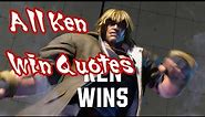 Street Fighter 6 - All Ken Win Quotes