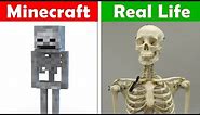MINECRAFT SKELETONS IN REAL LIFE! Minecraft vs Real Life animation CHALLENGE