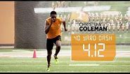 CHRISTIAN COLEMAN FASTEST 40 YARD DASH EVER!