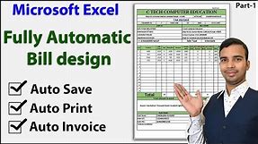 How to create GST tax invoice in Microsoft excel, One click save and print