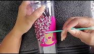 Blinged Out Afro Rhinestone Tumbler with Permanent Vinyl