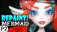 Repaint! -PART 2- Poseable Mermaid Cora Face Up and Accessories
