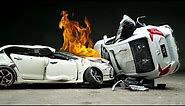 Toyota Corolla VS Honda Civic Crash Test | Cars Destruction in Slow Motion