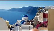 Santorini's World Famous Blue Domes in Oia. Walking Tour. #Greece