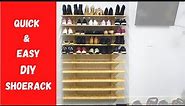 How to make a Wall Mounted Shoe Rack | DIY | Garage Workshop Organisation