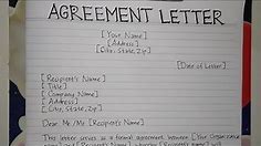 How to Write An Agreement Letter Template & Sample | Writing Practices