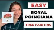 Easy Tree Painting — Royal Poinciana (or Flamboyant Tree)