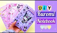 DIY Cute Kuromi Notebook/Diary _ How to Make Kuromi Notebook at home _ Sanrio crafts