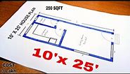 10 x 25 House Plan II 250 Sqft House Plan II Home Design Decore