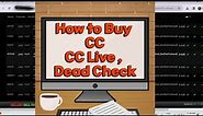 How to purchase CC | CC check live or dead