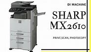 Sharp MX-2610-Size Color Laser Multifunction Copier – 26ppm, Copy, Print, Scan, Duplex, Network, 2 Trays, Cabinet