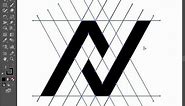 Letter N Logo Design Illustrator cc - Speedart Tutorial