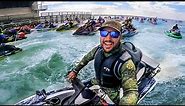 SUPERCHARGED Jetski with 200+ Skis in Middle Of OCEAN!! (almost crashed)