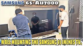 Samsung 65 inches smart tv wall mounting | 65AU7000