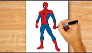 how to draw spiderman step by step || spiderman drawing for beginners || Marvel Cartoons drawing