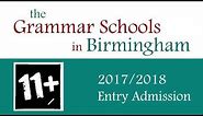 Grammar Schools in Birmingham - 11+ Entry Admission