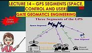 Lecture 14 - GPS SEGMENTS (SPACE, CONTROL AND USER) |GATE GEOMATICS ENGINEERING TUTORIAL | #GATE