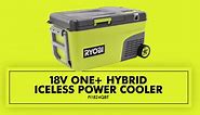 RYOBI ONE+ 18V 24 Qt. Hybrid Battery Powered Iceless Cooler (Tool Only) Pi1824QBT
