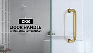 Gold Plated 8 inch shower door handle pull installation