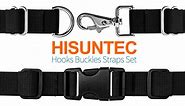 HISUNTEC Set of Metal Swivel Snap Clasp Hook Plastic Buckle Nylon Strap