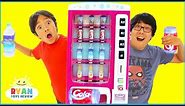 Ryan Pretend Play with Vending Machine Toys for Kids and Children Playhouse!!!