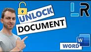 MS Word: Unlock Document For Editing - 1 MINUTE