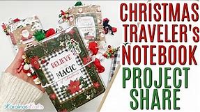Christmas Travelers Notebooks Project Share using Jingle All The Way Collection Kit by Echo Park