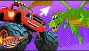 Blaze Rescues a Dragon From a Video Game! | Science Games For Kids | Blaze and the Monster Machines