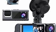 Galphi 3 Channel Dash Cam Front and Rear Inside, 1080P Dash Camera for Cars, Dashcam Three Way Triple Car Camera with IR Night Vision, Loop Recording, G-Sensor, 24 Hours Recording, Support 128 GB Max