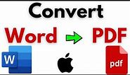 How To Convert Word To PDF On Mac (2021)