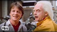 Doc Brown and Marty McFly Arrive in the Future (Clip) | Back to the Future Part II | TBS